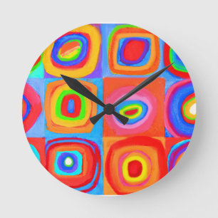 Kandinsky Ehrerbietung Farbstudie Wanduhr