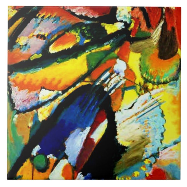 Kandinsky - Ein Engel des letzten Urteils,  Fliese (Vorderseite)