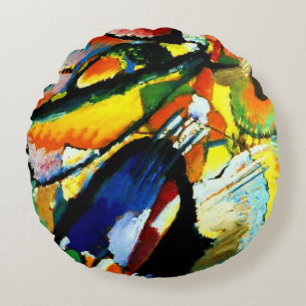 Kandinsky - Ein Engel des letzten Urteils Rundes Kissen
