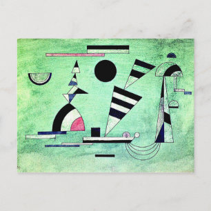 Kandinsky - Eingetaucht in Grün, beliebtes Kunstwe Postkarte