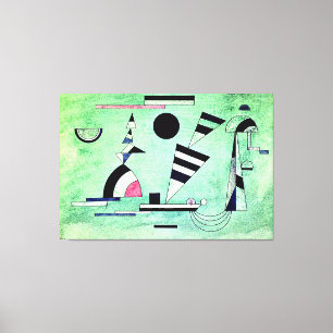 Kandinsky - Eingetaucht in grüne, beliebte Kunstwe Leinwanddruck