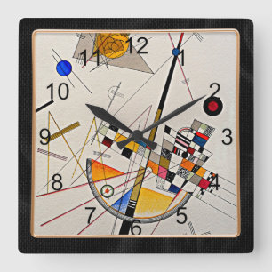Kandinsky - empfindliche Spannungen, Quadratische Wanduhr