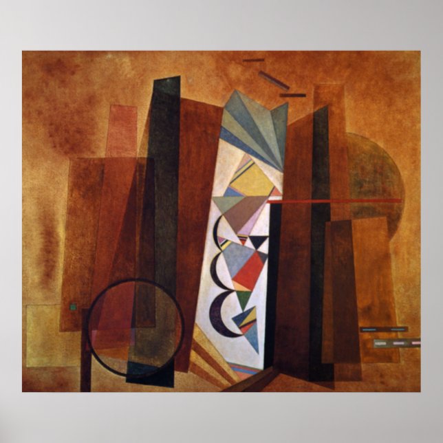 Kandinsky-Entwicklung - Abstraktes Werk in Brown Poster (Vorne)
