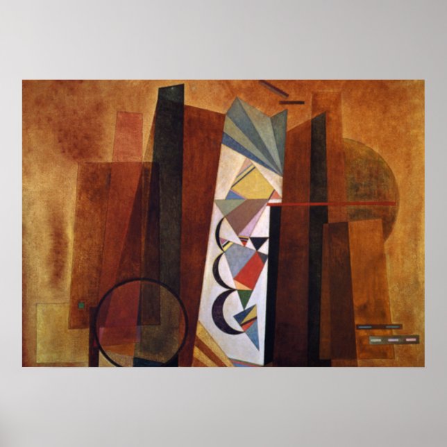 Kandinsky-Entwicklung - Abstraktes Werk in Brown Poster (Vorne)