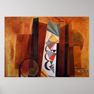 Kandinsky Entwicklung in Braun Abstraktes Kunstwer Poster