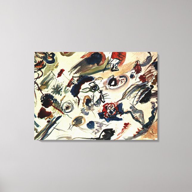 Kandinsky - Erste Abstrakte Wasserfarbe Leinwanddruck (Vorderseite)