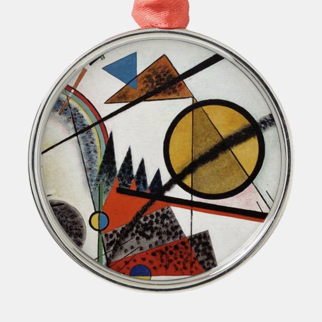 Kandinsky Expressionist Abstrakt Painting Artwork Ornament Aus Metall (Vorne)