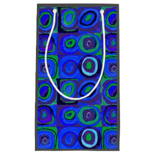Kandinsky Farbforschung Quadrate Blue Squares Kleine Geschenktüte