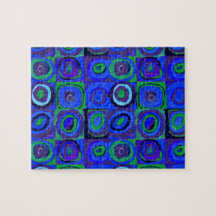 Kandinsky Farbforschung Quadrate Blue Squares Puzzle