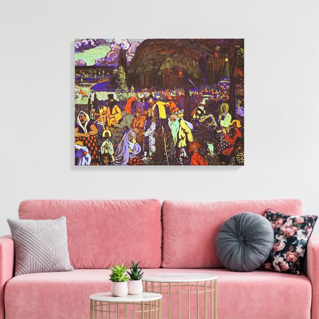 Kandinsky - Farbiges Leben, Leinwanddruck (Insitu (Wohnzimmer))