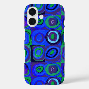 Kandinsky Farbstudie Blaue Quadrate Kreis  iPhone 16 Hülle