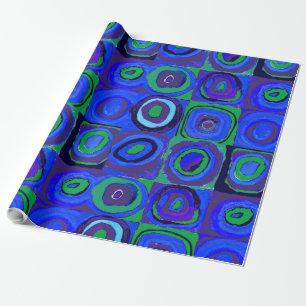 Kandinsky Farbstudie Blaue Quadrate Kreis Geschenkpapier