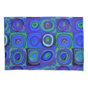 Kandinsky Farbstudie Blaue Quadrate Kreis Kissenbezug