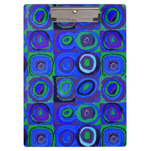Kandinsky Farbstudie Blaue Quadrate Kreis Klemmbrett