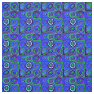 Kandinsky Farbstudie Blaue Quadrate Kreis  Stoff