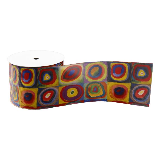 Kandinsky Farbstudie Quadrate Colourful Squares Ripsband (Spule)