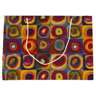 Kandinsky Farbstudie Quadrate Farbige Quadrate Große Geschenktüte