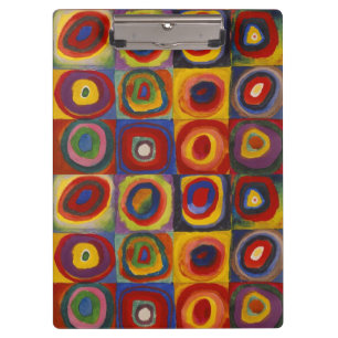 Kandinsky Farbstudie Quadrate Farbige Quadrate Klemmbrett