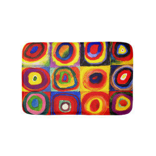 Kandinsky Farbstudie Quadrate Quadrate Kreise Kuns Badematte