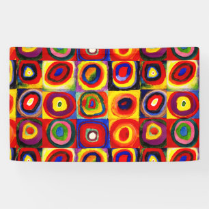 Kandinsky Farbstudie Quadrate Quadrate Kreise Kuns Banner
