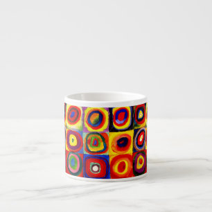 Kandinsky Farbstudie Quadrate Quadrate Kreise Kuns Espressotasse