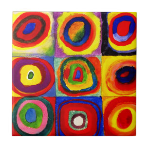 Kandinsky Farbstudie Quadrate Quadrate Kreise Kuns Fliese