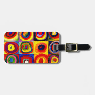 Kandinsky Farbstudie Quadrate Quadrate Kreise Kuns Gepäckanhänger