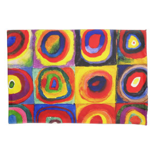 Kandinsky Farbstudie Quadrate Quadrate Kreise Kuns Kissenbezug