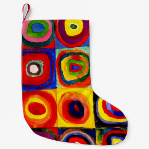 Kandinsky Farbstudie Quadrate Quadrate Kreise Kuns Kleiner Weihnachtsstrumpf