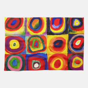 Kandinsky Farbstudie Quadrate Quadrate Kreise Kuns Küchentuch