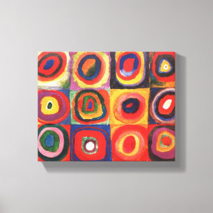 Kandinsky Farbstudie Quadrate Quadrate Kreise Kuns Leinwanddruck