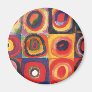 Kandinsky Farbstudie Quadrate Quadrate Kreise Kuns Magnet
