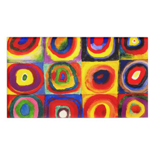 Kandinsky Farbstudie Quadrate Quadrate Kreise Kuns Namenschild