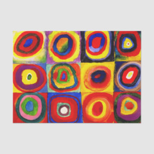 Kandinsky Farbstudie Quadrate Quadrate Kreise Kuns Seidenpapier
