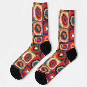 Kandinsky Farbstudie Quadrate Quadrate Kreise Kuns Socken