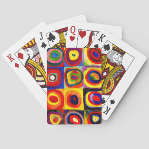 Kandinsky Farbstudie Quadrate Quadrate Kreise Kuns Spielkarten
