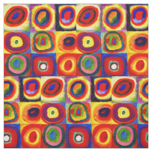 Kandinsky Farbstudie Quadrate Quadrate Kreise Kuns Stoff
