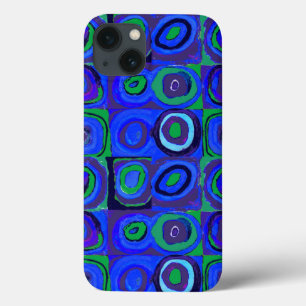 Kandinsky Farbstudien Blue Quadrate Square Circle Case-Mate iPhone Hülle