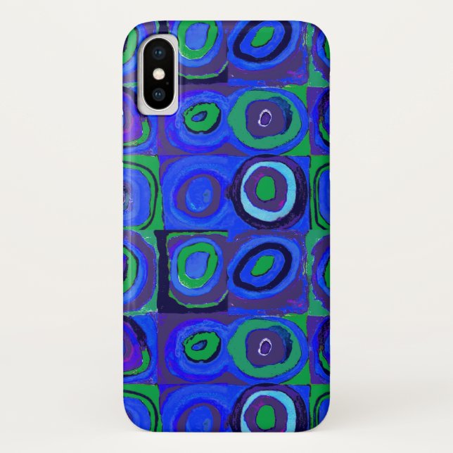 Kandinsky Farbstudien Blue Quadrate Square Circle Case-Mate iPhone Hülle (Rückseite)