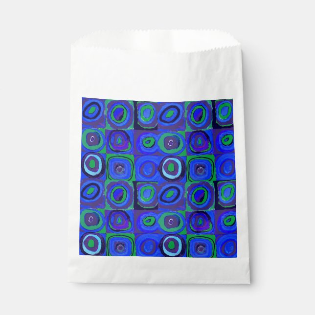 Kandinsky Farbstudien Blue Quadrate Square Circle Geschenktütchen (Vorderseite)