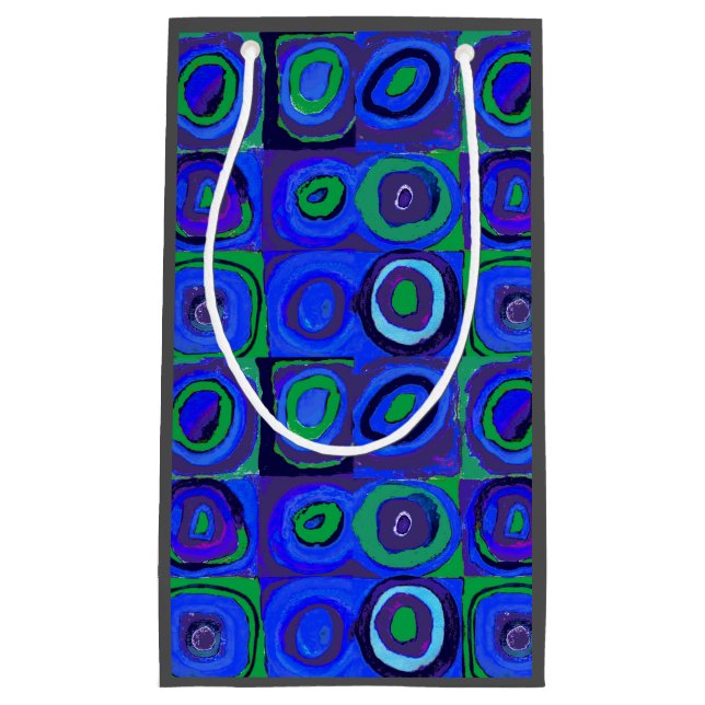 Kandinsky Farbstudien Blue Quadrate Square Circle Kleine Geschenktüte (Vorderseite)