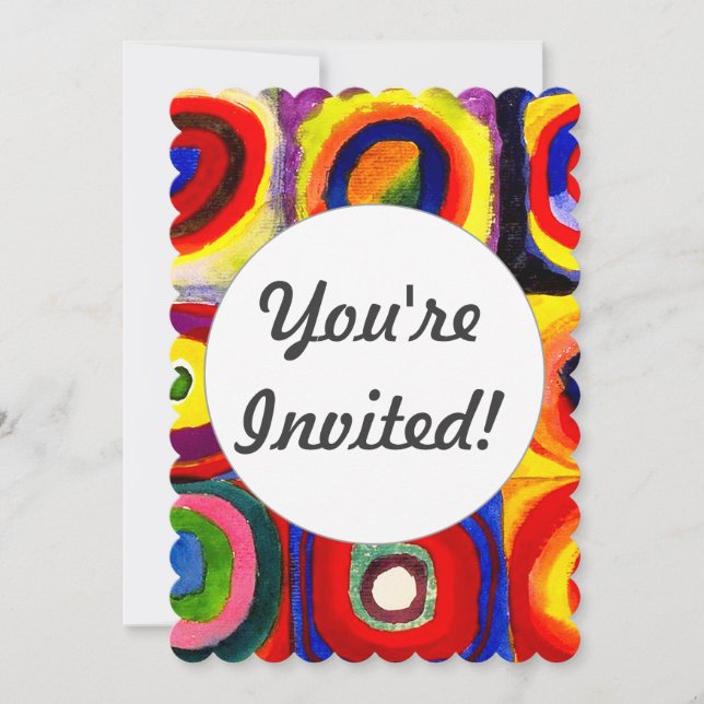 Kandinsky Farbstudien Quadrate Quadrate Quadrate Z Einladung (Vorderseite)