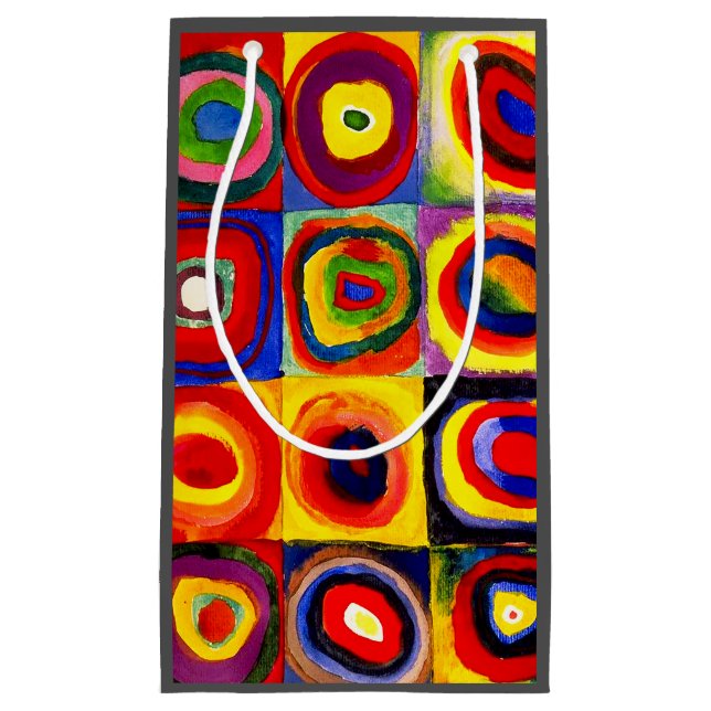 Kandinsky Farbstudien Quadrate Quadrate Quadrate Z Kleine Geschenktüte (Vorderseite)