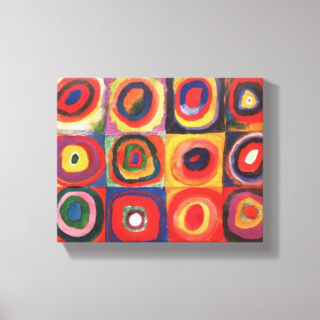 Kandinsky Farbstudien Quadrate Quadrate Quadrate Z Leinwanddruck (Vorderseite)
