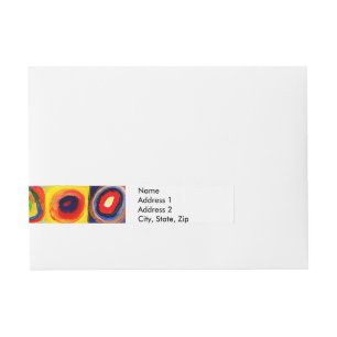 Kandinsky Farbstudien Quadrate Quadrate Quadrate Z Rundum-Adressaufkleber