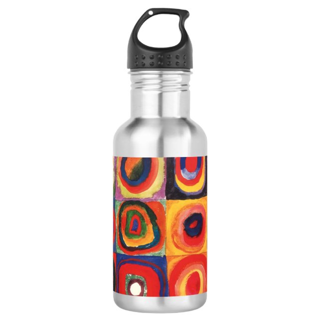 Kandinsky Farbstudien Quadrate Quadrate Quadrate Z Trinkflasche (Vorderseite)