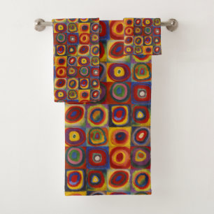 Kandinsky Farbstudium Quadrate Badhandtuch Set