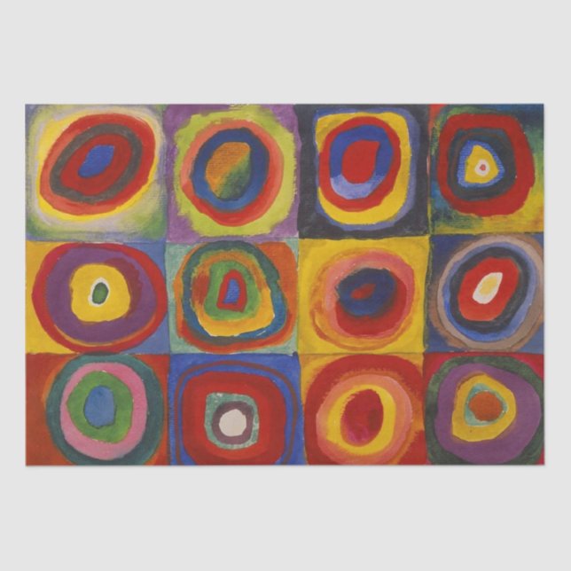 Kandinsky Farbstudium Quadrate Seidenpapier (Vorderseite)