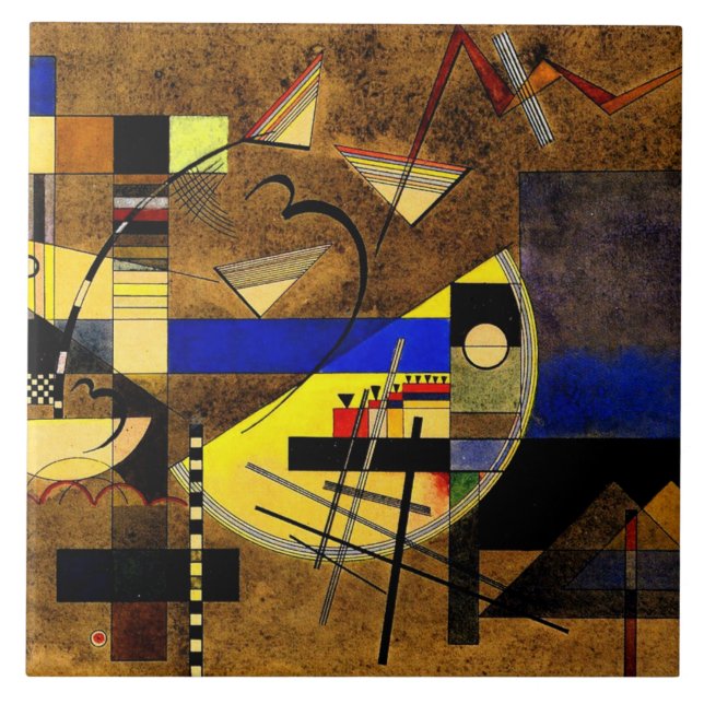 Kandinsky - Festes III, abstrakte Kunst Fliese (Vorderseite)