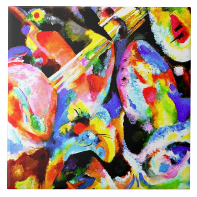 Kandinsky - Flut Improvisation Fliese (Vorderseite)